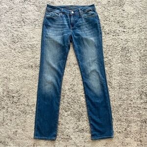 Mavi Gold Kerry Mid Rise Straight Leg Medium Wash Jeans-Blue-Women W27 x L32